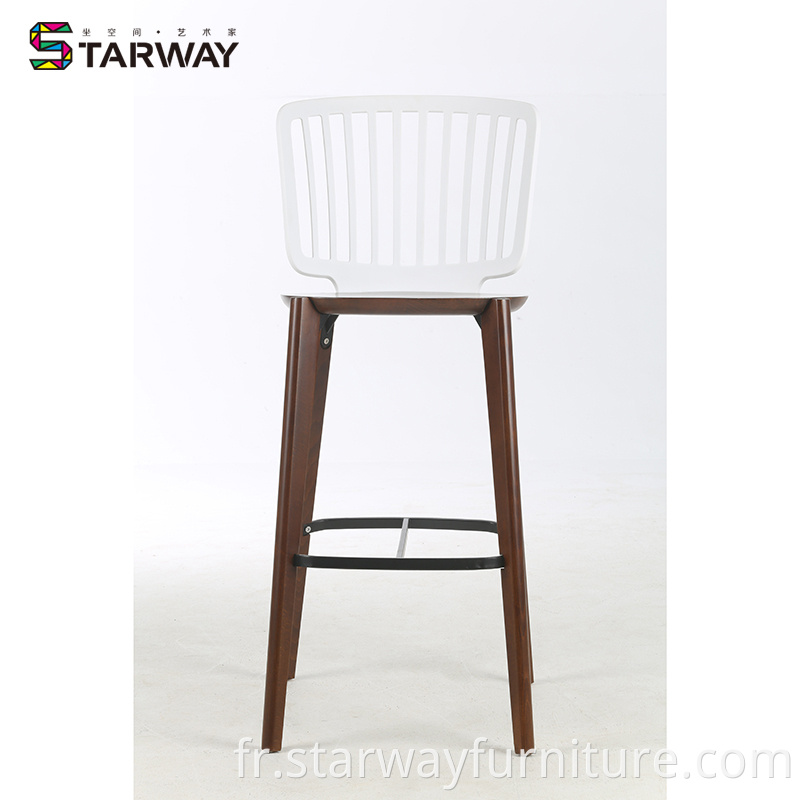 Slat Plastic Bar Stool